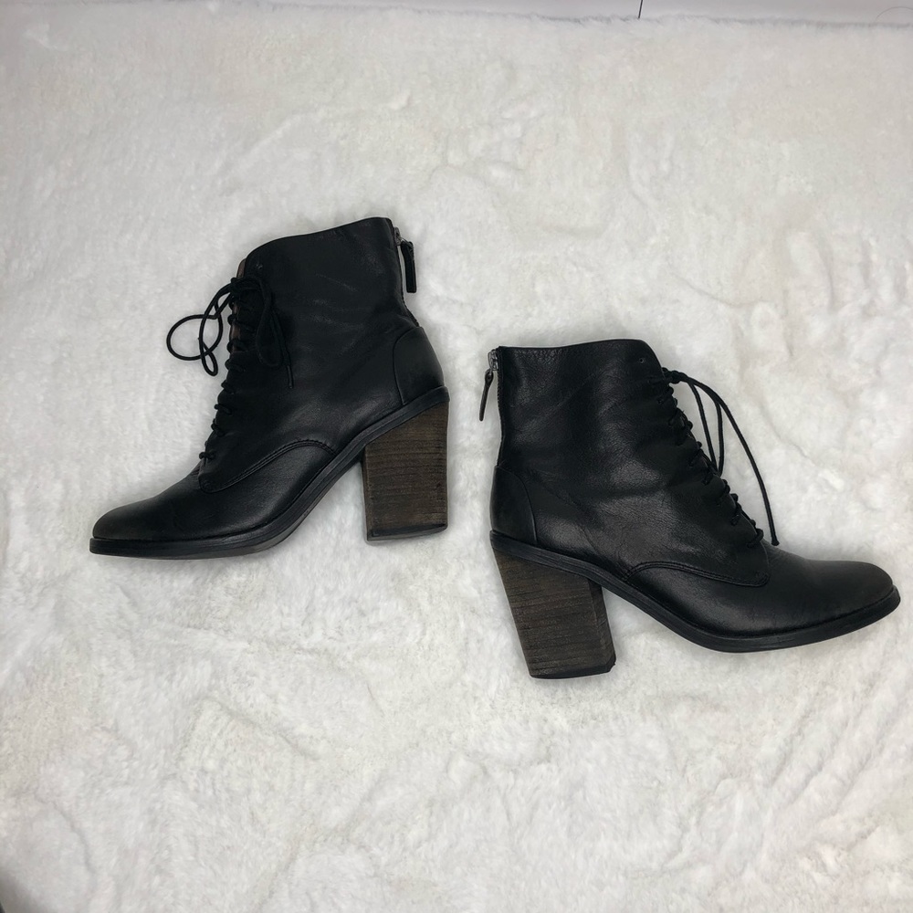 Bacio 61 Black Lace Up Bootie
